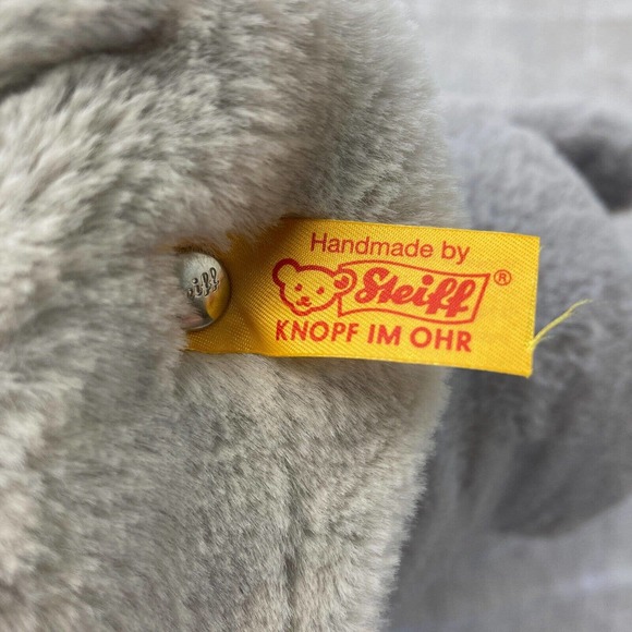 Steiff Soft Cuddly Friends ELNA ELEPHANT 064074 Stuffed Animal Plush Button Ear - Picture 6 of 13